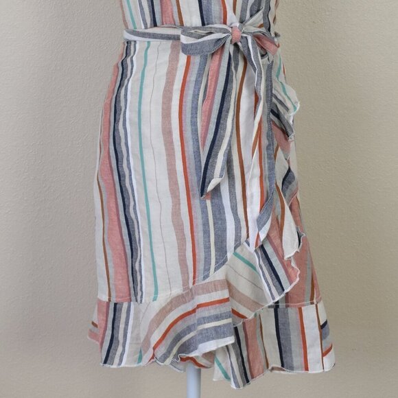 THML Stripe Cotton Wrap Dress NEW - XS - Picture 4 of 10